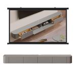 Yüzen TV Konsolu Duvara Monte Medya Depolama Ünitesi Büyük Kapasiteli Gri Yüzer TV Standı Oturma Odası için TV Rafı Altında Kablo Kutusu ve Oyun Konsolları için 120x20x24CM
