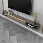 Yüzen TV Rafı, Modern Yüzer TV Dolabı Duvara Monte Beyaz Eğlence Merkezi, Kapaklı Şık Medya Konsolu, Oturma Odası ve Yatak Odası için Yerden Tasarruf Sağlayan TV Rafı Standı
