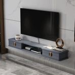 Yüzer Duvar Rafı Montaj Braketi ile TV Yönlendiricisi Set Üstü Kutu CD'ler, DVD'ler, Oyuncular, Fotoğraf Çerçeveleri, Oyuncaklar, Kitaplar ve Daha Fazlası Oturma Odası ve Yatak Odası için Modern