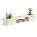 Yüzer Tv Rafı, Duvara Monte Yüzer TV Rafı, Ahşap Eğlence Merkezi, Oturma Odası için Şık TV Standı Dolabı, Ses/Video Depolama Birimi, 140x23.5x16cm, Renk B