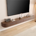 Yüzer TV Rafı, Modern Duvara Monte Ahşap TV Dolabı, Çekmeceli Yüzer Medya Eğlence Merkezi, Şık TV Depolama Çözümü (160x30x20cm) - Oturma Odası ve Yatak Odası için Mükemmel