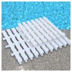 Yüzme havuzları için yüksek performanslı gider koruma ızgarası, iç ve dış mekanlarda su tahliyesi için PPS plastikten taşma ızgarası şeridi, boyut 18 x 100 cm, 4'lü paket, uzun ömürlü ve