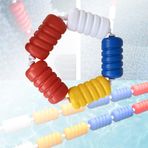 Yüzme Kulübü için Şamandıralı Güvenlik Halatı Sığ Derin Su Alanı Yüzer Havuz Güvenlik Bölücü Şerit Hattı (Çelik Tel, 3 m/10ft)