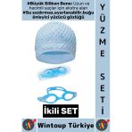 #Yüzmeseti Ayarlanabilir Su Geçirmez Buğu Önleyici Yüzücü Gözlüğü Büyük Beden Silikon Bone İkili Set
