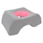 Yüzü Yastık Yumuşak Ergonomik İçi Boşluk Sabahı Güzellik Yatağı Salon Masajı, Hafıza Köpüğü Gevşeme Için Yüz Yastığı, 11x21x30cm (gri pembe)