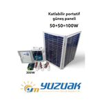 YÜZÜAK Tv, Laptop, Lamba Ve Telefon Şarjı Sistem (Taşınabilir Solar Sistem-24ah Akü/100w Panelli) 4 Lambalı