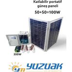Yüzüak Tv, Laptop, Lamba ve Telefon Şarjı Sstem ( Taşınabilir Solar Sistem - 24AH Akü / 100W Panelli )