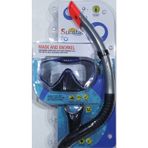 YÜZÜCÜ VE DALGIÇ MASKE SNORKEL SET mavi