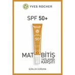 Yves Rocher Hafif Dokulu Güneş Koruyucu 40 ml Spf 50+ Yağlanma Karşıtı Yüz Güneş Kremi Leke Karşıtı Mat Bitiş Uva Uvb Koruyucu