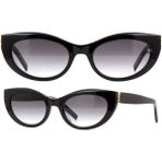 Yves Saint Laurent Kadın Asetat Güneş Gözlüğü Sl M115 002 Füme Cam UV Filtreli Siyah Çerçeve