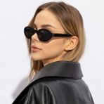Yves Saint Laurent Saint Laurent Paris SL M136 001 52-22 Kadın Güneş Gözlüğü – Siyah Asetat Çerçeve, Füme Mat Cam, UV400