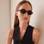 Yves Saint Laurent Saint Laurent Paris SL751 Jeanne 001 50-19 Unisex Güneş Gözlüğü – Siyah Asetat Çerçeve, Füme Mat Cam, UV400