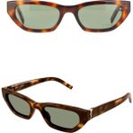 Yves Saint Laurent Saint Laurent Sl M126 003 Kadın Güneş Gözlüğü Gold - Kahverengi Asetat Çerçeve Açık Yeşil Cam
