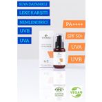YVONNE Organik Sertifikalı Güneş Kremi 50 SPF PA++++ UVA/UVB LEKE KARŞITI