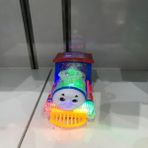 YVZ Pilli Çarp Dön 3 Boyutlu Işıklı Thomas Tren - Renkli
