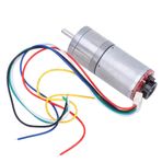 YWBL-WH Dişli Motor, Dişli Motor DC Hız Enkoderli Hız Ölçme Kod Plakası Fırçalı DC Motorlar Redüktör Bakır Paslanmaz Çelik GA25370, Komple Motorlar (DC12V 150RPM)