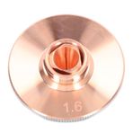 YWBL-WH Lazer Kafası Nozulu Lazer Nozulu Kesme Makinesi Kafası Kesici Çift Fiber Optik Krom Kaplama Lazer Kesim Için Bakır, Ark Kaynağı Nozulları (1,6 mm / 0,06 inç Açıklık)