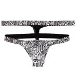 YWBleked Boxer Şort Erkek Erkek Çok Fonksiyonlu Kemer, Seksi, Seksi Yılan Derisi İmitasyonu, Pythons, Avrupa ve Amerikan Tarzı, İkisi Bir Arada Tanga e Boxer Şort Erkek, Şeffaf, XL