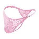 YWBleked Erkek Boxer Şort Erkek Dantelli Tangaslip Nefes Alabilir Slip Çift Taraflı Açık İç Çamaşırı File Boxer Şort Erkek, Pembe., 3XL