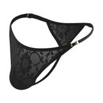 YWBleked Erkek Boxer Şort Erkek Dantelli Tangaslip Nefes Alabilir Slip Çift Taraflı Açık İç Çamaşırı File Boxer Şort Erkek, Siyah, M