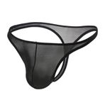 YWBleked Erkek boxer şort, külot, erkek iç çamaşırı, modaya uygun, seksi, düşük kesim, erkekler için, açık kalça, polyester, üçgen pantolon, erkek boxer şort, retro, Siyah, XXL