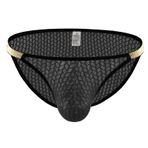 YWBleked Erkek külot, külot, erkek iç çamaşırı, yüksek yırtmaçlı, tanga, büyük bikini, seksi, düşük bel, file kumaş, erkek iç çamaşırı, erkek boxer şort, yumuşak, Siyah, S