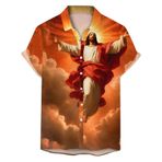 YWBleked Erkek Vintage Baskılı Hawaii Gömleği Erkek Tişörtü Dijital 3D Baskılı, Kısa Kollu Gömlek, Renkli Gömlekli Üst Parça Kısa Kollu Erkek, Mor, 3XL