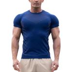 YWBleked Hawaii gömlek, erkek, Hawaii gömleği, fitness kıyafeti, spor ayakkabısı, yüksek streç, tayt tişört, gömlek, erkek, uzun kollu, kırmızı, Mavi, M