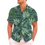 YWBleked Hawaii Tropik Tarz Trend Yeşil Erkek Gömlek