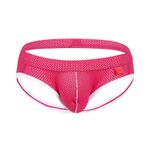 YWBleked İç çamaşırı, erkek iç çamaşırı, modaya uygun, seksi, düşük kesim, erkekler için, açık kalça, polyester, üçgen pantolon, boks şortu, sıcak gül rengi, XL