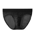 YWBleked Külot, erkek iç çamaşırı, modaya uygun, seksi, düşük kesim, erkekler için, açık kalça, polyester, üçgen pantolon, boxer şort, düğmeli, Siyah, 3XL
