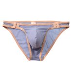 YWBleked Külot, erkek, slip, erkek iç çamaşırı, modaya uygun, seksi, düşük kesim, erkekler için, açık kalça, polyester, üçgen pantolon, yüzme boxer şort, erkek, Mavi, XL