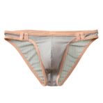 YWBleked Külot, erkek, slip, erkek iç çamaşırı, modaya uygun, seksi, düşük kesim, erkekler için, açık kalça, polyester, üçgen pantolon, yüzme boxer şort, erkek, Yeşil., XXL