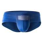 YWBleked Külot Erkek Slip Erkek Üçgen Pantolon, Düşük Belli, Seksi Cepli, Tek Renkli İç Çamaşırı, Erkekler için Küçük Düz Şort, İç Çamaşırı Boxer Şort Erkek Ekstra, Mavi, 3XL