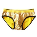 YWBleked Külot Erkek Slip Erkek Üçgen Pantolon Suni Deri, Seksi, Yansıtıcı Altın Komik İç Çamaşırı, Elastik, Dar Pantolon Uyku Şortu, Altın, XL