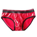 YWBleked Külot Erkek Slip Erkek Üçgen Pantolon Suni Deri, Seksi, Yansıtıcı Altın Komik İç Çamaşırı, Elastik, Dar Pantolon Uyku Şortu, Kırmızı, XL