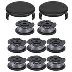Yweller Yedek Makara F016800569/F016800385 Uzunluk 4,9 m Kalınlık 1,6 mm Bosch Akülü Çim Biçme Makinesi ART23SL, ART23-28, ART2300, ART26SL için, F016F04557 Makara Kapağı (8 İplik Makarası + 2 Makara