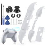 YWLRONG Xbox Serisi S/X Omuz Tetik Düğmeleri için 2 Paket Lb Rb Tampon Düğmesi Xbox Serisi S/X Denetleyici Aksesuarları için Üst Orta Braket Onarım Araçları ile Yedek Parçalar (Beyaz)
