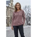 YXL COLLECTION Kadın Büyük Beden Likralı Bisiklet Yaka Mix Desenli Yumuşak Kazak Anne Bluz Kırmızı XL