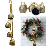 YXOTJHS Dekorasyon için Noel Çanları, Altın Vintage Çanlar, Pirinç Noel Çanları Kapı Garland Noel Ağacı Kadınlar için