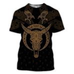 Yxyeceipeno B Nordic Mythology Viking 3D Baskılı Çeşitli Etkinlikler İçin Uygun Unisex T-shirt