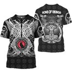 Yxyeceipeno B Viking Dövme Kısa Kollu Polyester Lehimleme Kumaşı Rahat ve Nefes Alabilir Solmaz Unisex T-shirt