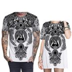 Yxyeceipeno C Norse Mythology Viking Çift Günlük Kısa Kollu Unisex T-shirt