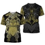 Yxyeceipeno D Nordic Mythology Viking 3D Baskılı Çeşitli Etkinlikler İçin Uygun Unisex T-shirt