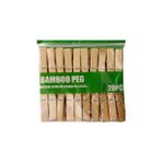 YYB Standart Ahşap Bambu 20'li Mandal 2 Paket