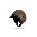 yyk 701 JYT Deri Cafe Racer Güneş Vizörlü Vintage Kask