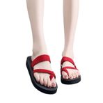 Yytcsjz Kadın Slayt Çapraz Askılı Burnu Açık Sandalet, Kemer Desteği ile Bunyon Düzeltici Platform Ayakkabılar, Rahat, Rahat, Moda, Kız Arkadaşı ve Anne için Hediye (Color : Red, Size : 22.5cm)