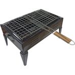 Yz Makina Piknik İçin Uygun 25x40x22 cm Alaşım Çelik Küçük Mangal Taşıma Kolu ile Pratik Kullanım