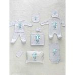 Yzc Home E07 Isimli, Erkek Bebek 10LU Beyaz Hastane Çıkışı - 0 - 3 Ay