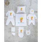 Yzc Home E1004 Isme Özel,ısimli, Erkek Bebek 10LU Beyaz Hastane Çıkışı - 0 - 3 Ay